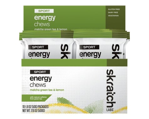Skratch Labs Sport Energy Chews (Matcha Green Tea & Lemon) (10 | 1.7oz Packets)